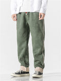 Men's Casual Fleece-lined Winter Drawstring Trousers