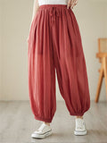 Women's Cotton Linen Zen Yoga Lantern Pants