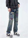 Ripped Patched Vintage Popular Jeans for Men