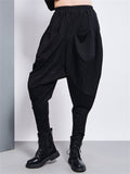 Hip-Hop Front Pocket Loose Harem Pants for Women