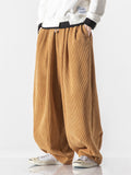 Men's Winter Fashion Loose Floor-Length Corduroy Harem Pants