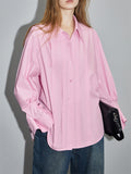 Women's French Chic Oversized Button Up Shirts