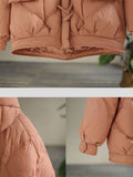 Women's Cute Stand Collar Keep Warm Bubble Cotton Coat