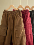 Women's Trendy Multi-Pocket Workwear Cotton Lantern Pants