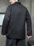 Men's Snakeskin Grain Jacquard Cotton Padded Coats