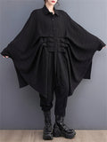 Women's Fashion Batwing Sleeve Irregular Hem Oversized Shirt