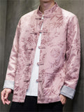 Men's Tang Suit Jacket with Plum Blossom Bamboo Leaf Print