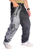 Fashion Street Embroidery Print Skateboard Jeans for Men