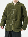 Trendy Solid Cozy Faux Lamb Wool Coats for Men