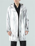 Men's Oversized Jacket with Dragon and Crane Print