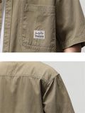 Men's Cool Lapel Chest Pocket Button Up Shirt