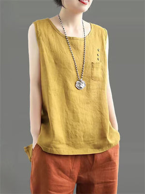 Pure Cotton Comfortable Summer Simple Vest for Women