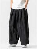 Men's Japanese Casual Pleated Loose Lantern Pants