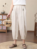 Spring Summer Women's Loose Thin Elastic Pants