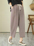 Women's Trendy Loose All Match Striped Casual Pants