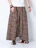 Vintage Graphic Printed Plus Size Pants for Men