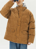 Men's Street Fashion Warm Cotton Padded Corduroy Coats