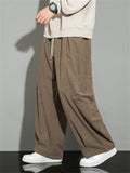 Trendy Corduroy Multi-pocket Pure Color Pants for Men