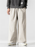 Men's Simple Cotton Linen Loose Straight-Leg Pants