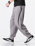 Men's Original Simple Linen Lace Up Casual Trousers