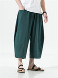 Candy Color Wide Leg Cropped Pants for Male