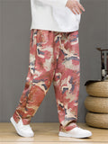 Crane Printed Casual Vintage Trousers for Men