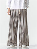 Men's Autumn Winter New Baggy Striped Pants