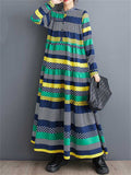 Mini Polka Dot Multicolor Stripes Female Casual Dress