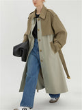 Fashion Single Breasted Mid-Length Trench Coat for Women