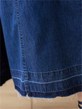 Summer Holiday High-Rise Drawstring Denim Pants for Women