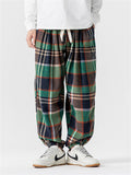 Fashion Hongkong Style Plaid Warm Woolen Pants for Winter