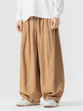 Men's Casual Plus Size Wide Leg Cotton Pants