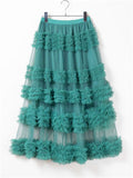 Women's Summer Sweet Loose Mesh Layered Skirt