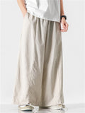 Men's Vintage Japanese Style Linen Wide Leg Harem Pants