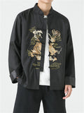 Ancient Loong Embroidery Spring Tang Suit Jacket for Men