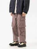 Male Trendy Skin-friendly Solid Color Cargo Pants