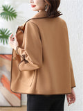 Female Modish Turn-Down Collar Jackets with Pockets