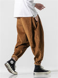 Fashion Corduroy Loose Fit Winter Pants for Men