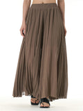 Women's Comfortable Flowy Pleated Chiffon Pants with Lining