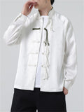 Men's Tassel Button Bamboo Shadow Tang Suit Jacket