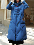 Women's Hot White Duck Down Hooded Overcoat for Winter