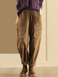 Women's Trendy Multi-Pocket Workwear Cotton Lantern Pants