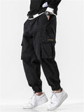 Fleece Lined Drawstring Cargo Pants for Men