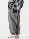 Men's Furry Large Size Casual Solid Color Trousers