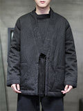 Men's Snakeskin Grain Jacquard Cotton Padded Coats