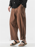 Men's Leisure All Match Lace Up Cozy Linen Pants