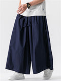 Men's Chinese Style Linen Wide Leg Harem Pants