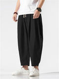 Male Chinese Style Relaxed Summer Wide Leg Pants