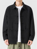 Autumn Corduroy Solid Color Loose Jackets for Men