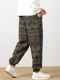 Men's Cozy Ethnic Style Jacquard Ankle-tied Pants